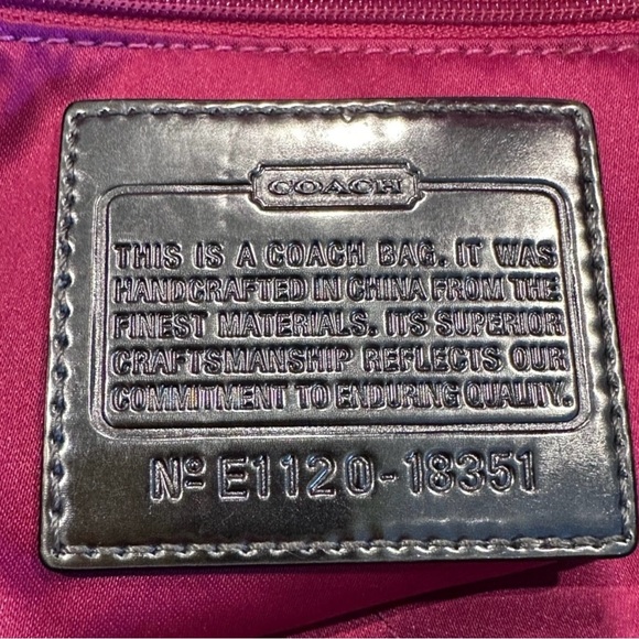 Coach Black and Pink Shoulder Bag with Signature Monogram - Picture 2 of 7